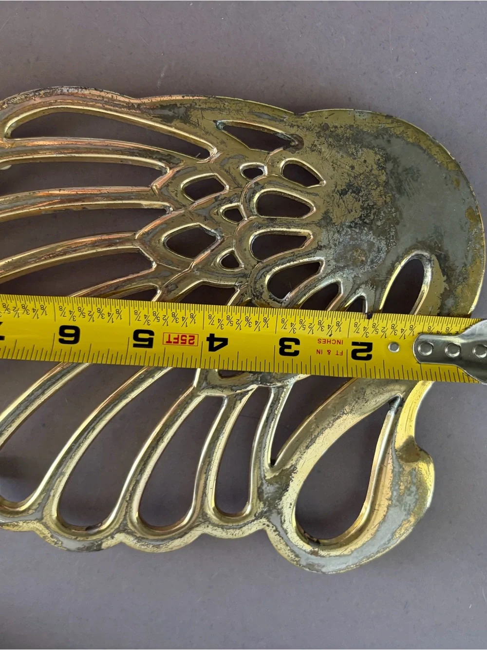Vintage Patina Swan Trivet